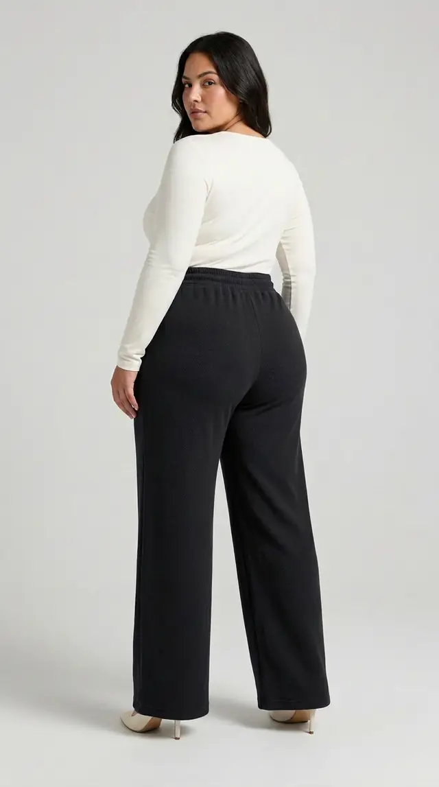 Pantalón Paris negro visto de espalda
